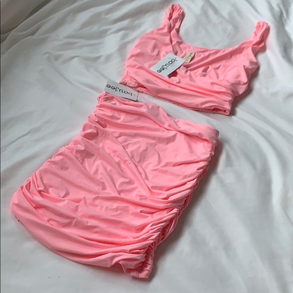 SALTY Dresses & Skirts - pink two piece outfit (NWT)